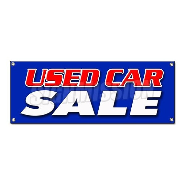 USED CAR SALE BANNER SIGN cars sell signs dealer dealership store buy here